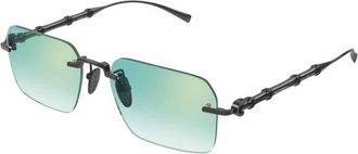 Gucci Gg 2154S 004 Zonnebril - Heren - Zonnebrillen - Grijs - 56 MM - Accessoires