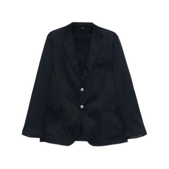 Brioni Blazers, male, Blue, Size: XL Button Pocket Blazer