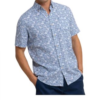 Southern Tide Caps Off Sport Shirt In Coronet Blue