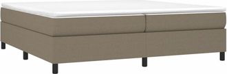 vidaXL Cama sin colchón tela gris taupe 200x200 cm Vidaxl