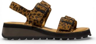 FLY London Leather Wedge Buckle Sandals Adjustable Fit Comfort Wedge Shoes