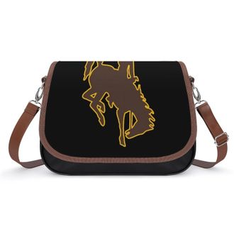 Generic Wyoming Athletics Logo Womens Crossbody Bag Fashion Shoulder Handbags Message Tote Bag with Adjustable Strap