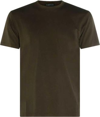 Tom Ford geborduurd logo T-shirt met ronde hals
