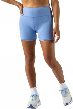 Rabbit Speed Leggy High Rise Shorts In Cornflower