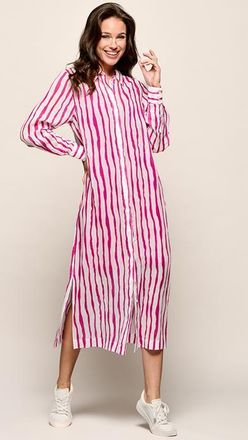 Mart Visser Georgia Streep Jurk Offwhite / Roze