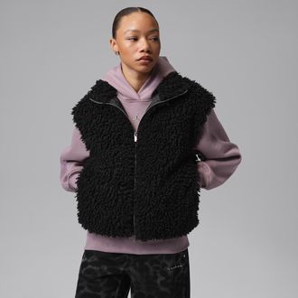 Nike Jordan Womens Jordan Flight Fleece Vest in Black | IM7268-010