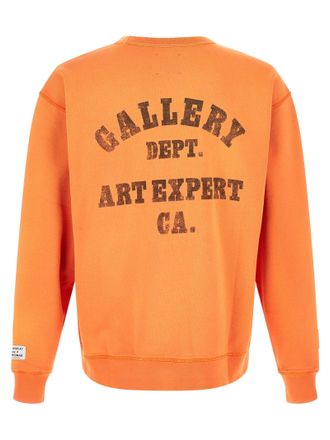 Gallery Dept. Logo-Embroidered Cotton Sweatshirt - Orange