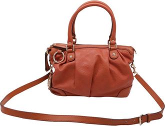 Gucci Rust Guccissima Leather Sukey 2-Way Satchel Bag (Authentic Pre-Loved)