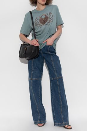 Etro T-shirt With Print, Womens, Blue