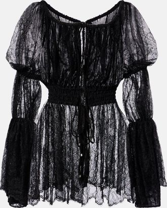 Blumarine Top in pizzo chantilly