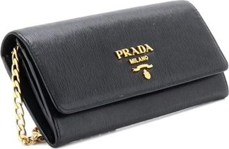 Prada Wallet on Chain Vitello Move Long crossbody bag - Zwart