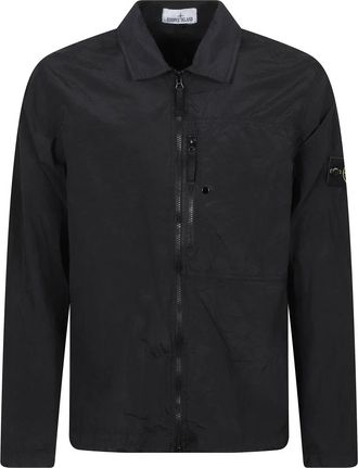 Stone Island Overhemden, Heren, Zwart, M, Stone Island Shirts