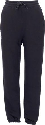 Dolly Noire Zwarte Fleece Trainingsbroeken Elastische Taille - Heren - Sweatpants - Zwart - L - Katoen - Broeken