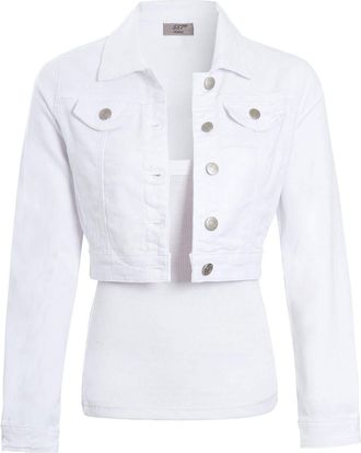 SS7 Womens Indigo Denim Jacket Ladies Blue Jean Cropped Jackets Size 6 8 10 12 14