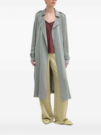 Guess Co belted trench coat - women - Fabric - M - Grey