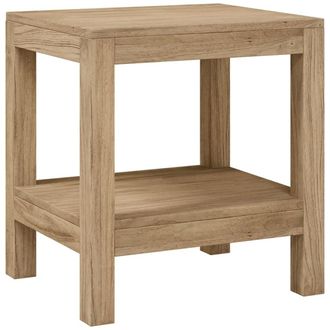 vidaXL Vidaxl - Mesa Auxiliar De Ba&ntilde;o Madera Maciza De Teca 45x35x45 Cm