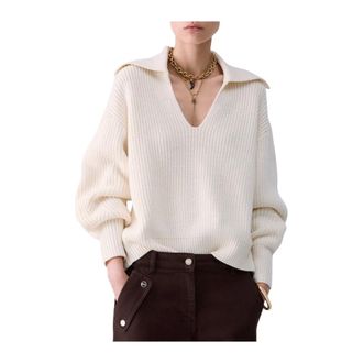 Liu Jo Maglia in Lana con Laccetti - - Knitwear - Donna - Bianco - M