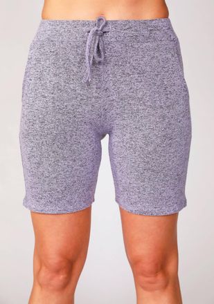 French Kyss Melange Shorts In Lilac