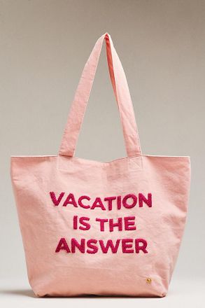 PQ Swim Vacation Script Tote Bag