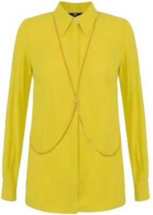 Elisabetta Franchi Shirt met Body Chain - Dames - Overhemden - Geel - M - Overhemden