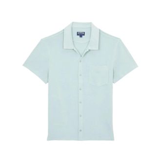 Vilebrequin Camicia bowling in cotone tinta unita - - Shirts - Uomo - Verde - L