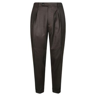 Berwich Broeken, Heren, Bruin, S, Wol, Chiaia Pantaloncini con Pinces