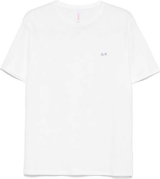 Sun 68 round-neck T-shirt - men - Linen/Flax/Cotton - S - White