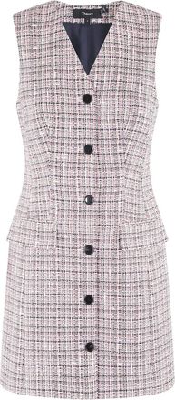 Theory Abito corto in tweed - Rosa