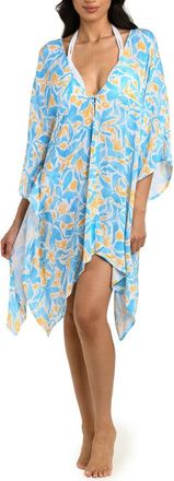 La Blanca Trinket V-Neck Cover-Up Caftan in Sky at Nordstrom, Size X-Small