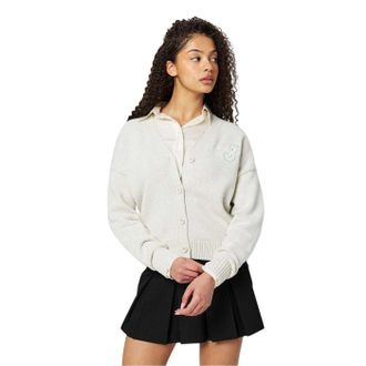 Jack Wills Dames/Dames Gebreid V Hals Vest (Lichte Heide)