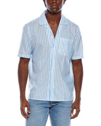 Isaia Linen-Blend Sport Shirt