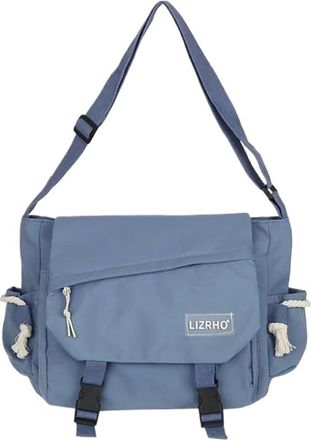 Generic Womens Nylon Handheld One Shoulder Versatile Large Capacity Crossbody Bag Retro Work Travel Postman Bag(White)