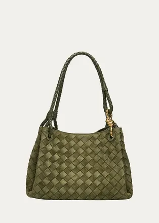 Bottega Veneta Parachute Suede Shoulder Bag