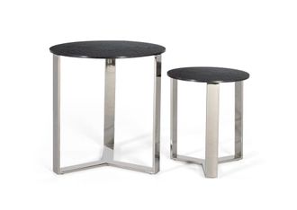 Giner&Colomer Set de 2 mesas de centro de metal fabricadas a mano