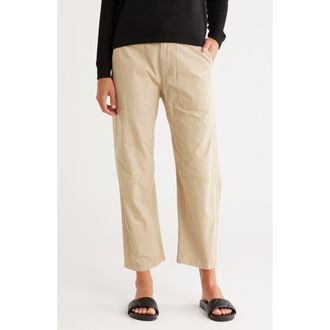 Rag & Bone Leyton Crop Cotton Work Pants in Khaki at Nordstrom Rack, Size 00