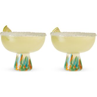 Twine Segunda Vida Viajar Margarita Glasses Set of 2 in Clear at Nordstrom