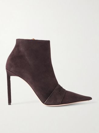 Tom Ford Stivaletti In Camoscio - Marrone