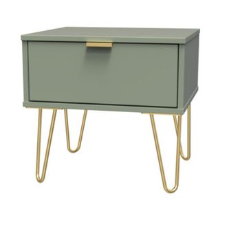 Welcome Furniture Harare Ready Assembled Bedside Table with 1 Drawer - Reed Green - Welcome Furniture | TJ Hughes