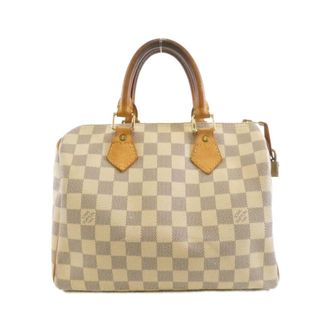 Louis Vuitton Azur White Coated Canvas Boston Bag (Pre-Owned)