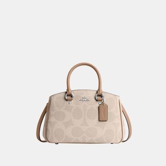 Coach Womens Savannah Small Carryall in Maxi Signature Canvas - Beige - One Size