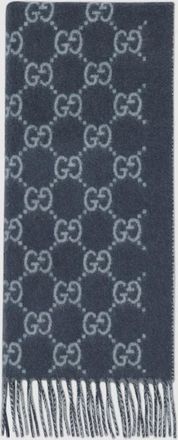 Gucci GG Cashmere Scarf, Blue