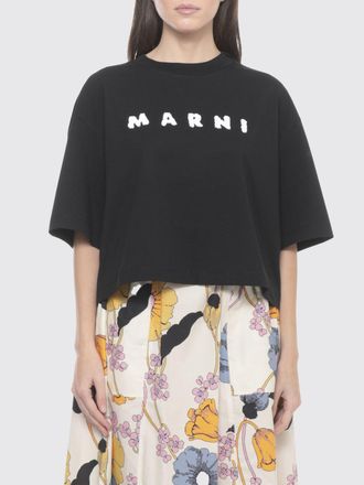 Marni T-shirt in cotone con logo Marni