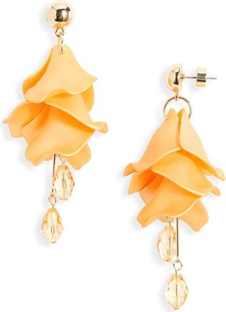 Nordstrom Petal Chandelier Drop Earrings in Peach- Gold at Nordstrom