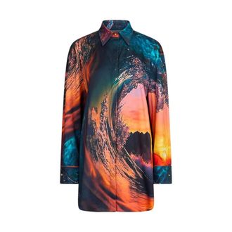 Roberto Cavalli Itaca Print Dress - female - Roberto Cavalli - Shirt Dresses - Multicolor - XS - Dresses