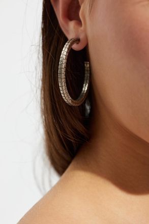 AllSaints Hoop Earrings, Womens, Silver