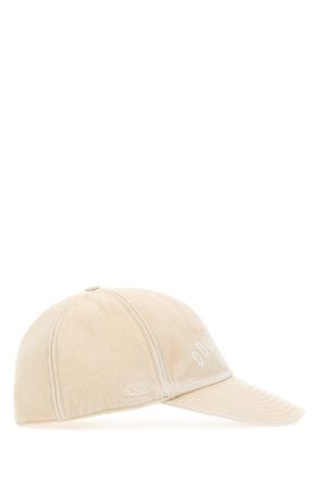 Courr&egrave;ges Womens Sand Cotton Baseball Cap Oatmeal Cappelli Hat