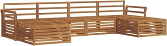 vidaXL Conjunto De Sof&aacute;s De Exterior 6 Uds. Natural Vidaxl