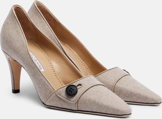 Manolo Blahnik Lulumae 70 herringbone pumps