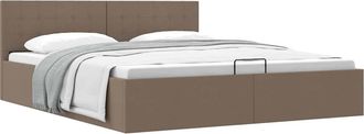 vidaXL Vidaxl - Cama Canap&eacute; Hidr&aacute;ulica Almacenaje Sin Colch&oacute;n Taupe 180x200 Cm