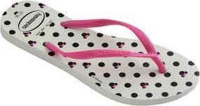 Havaianas x Disney Slim Flip Flop in White/Pink Flux at Nordstrom Rack, Size 11/12